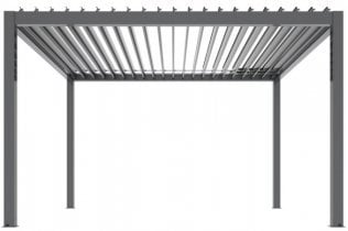 Mirpol - Vrtna pergola Luxe 3x4m z LED in električno streho - antracit