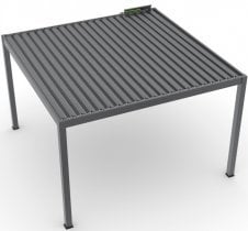 Mirpol - Vrtna pergola Luxe 3x4m z LED in električno streho - antracit