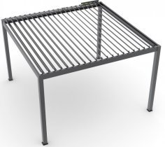 Mirpol - Vrtna pergola Luxe 3x4m z LED in električno streho - antracit