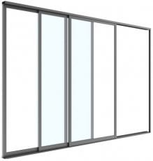 Steklena drsna vrata za pergolo Luxe, 4m - antracit