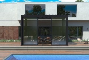 Mirpol - Steklena drsna vrata za pergolo Luxe, 3m - antracit