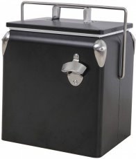 Jeklen prenosni hladilnik, 13 L - črn