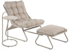 Vrtni fotelj z oporo za noge in mizo Cloud