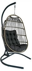 Viseči vrtni fotelj Kari - črn