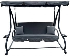 Vrtni gugalnik raztegljiv Pegi - siv