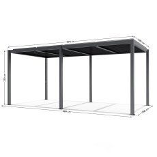 Mirpol - Pergola LUXE 5,8x3x2,5 m antracit z LED osvetlitvijo