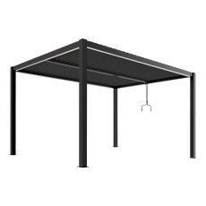 Pergola Luxe 4x4x2,5 m antracit z LED osvetlitvijo