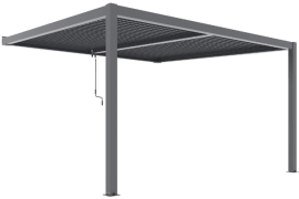 Pergola Luxe z LED osvetlitvijo 3x3x2,5 m - antracit