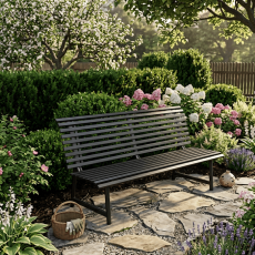 Kovinska klop 160x73x85 cm - antracit