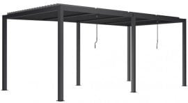 Vrtna pergola Luxe z LED osvetlitvijo 7,8x3x2,5 m - antracit 