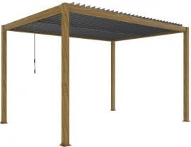 Pergola Luxe z LED osvetlitvijo 3x4x2,5 m - les
