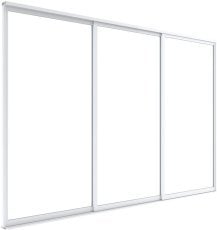 Drsna vrata S8 Luxe 270x238 cm do pergoli 3 m - bela