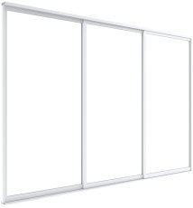 Drsna vrata S8 Luxe 370×238 cm za odprtine do pergoli 4 m - bela