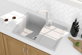 Pomivalno korito Selena s sifonom - belo