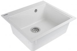 Pomivalno korito Vesta s sifonom - bela