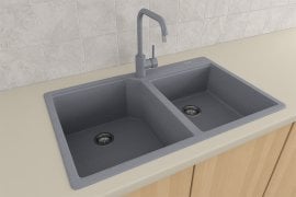 Pomivalno korito Harmony s sifonom - sivo