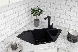 Pomivalno korito Pandora s sifonom - črno 