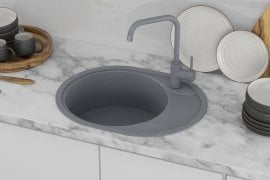 Pomivalno korito Onyx s sifonom - sivo