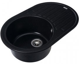 Pomivalno korito Lira s sifonom - črno 