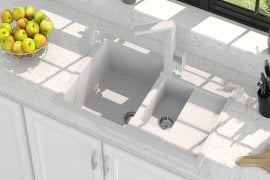 Pomivalno korito Toskana s sifonom - belo