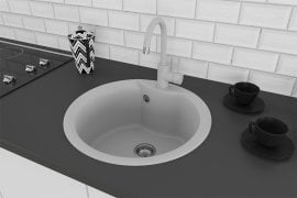 Pomivalno korito Turas 480 s sifonom - belo