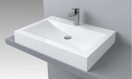 Nadputni umivalnik Lilly 70 - bel