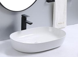 Nadputni umivalnik Everest oval 50 - bel