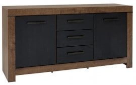 Široka komoda Balin - samostanski hrast/črni hrast