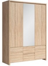 Široka garderobna omara Kaspian - Sonoma hrast