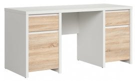 Pisalna miza Kaspian - Bela/sonoma hrast