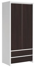 Garderobna omara Kaspian - Bela/wenge
