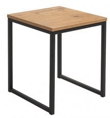 Klubska mizica Aroz - hrast lancelot/črna - 40 cm