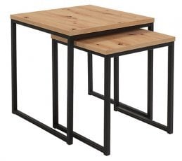 Komplet dveh klubskih mizic Aroz 2 - artisan hrast - 40/50 cm