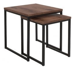 Komplet dveh klubskih mizic Aroz 2 - monastery hrast - 40/50 cm