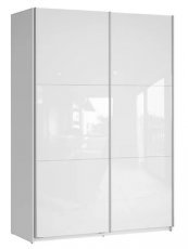 Garderobna omara Colin z drsnimi vrati - bela sijaj - 153 сm