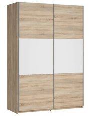 Garderobna omara Colin z drsnimi vrati - sonoma hrast/bela - 153 сm 
