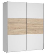 Garderobna omara z drsnimi vrati Colin - bela/sonoma hrast - 183 сm