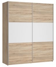 Garderobna omara z drsnimi vrati Colin - sonoma hrast/bela - 183 сm