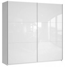 Garderobna omara z drsnimi vrati Colin - bela sijaj - 220 сm