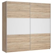 Garderobna omara z drsnimi vrati Colin - sonoma hrast/bela - 220 сm