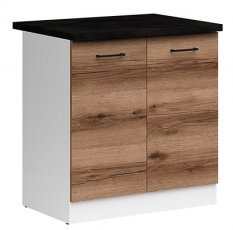 Spodnja omara Junona Line - bela/temni hrast - 80 cm