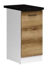 Spodnja omara Junona Line leva - bela/svetel hrast - 40 cm