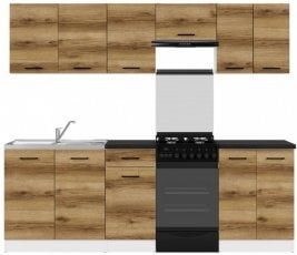 Kuhinjski sestav Junona Line 230 cm - svetel hrast 