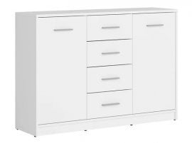 Široka komoda Nepo Plus - Bela