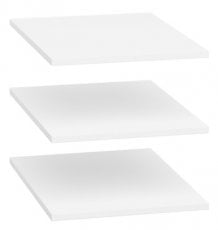 Komplet 3 polic za garderobno omaro Nepo Plus - Bel