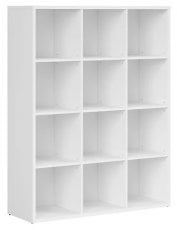 Regal z dvanajstimi predelki Nepo Plus - Bel