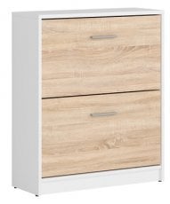 Omara za čevle Nepo Plus - Bela/sonoma hrast