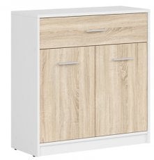 Komoda Nepo Plus - Bela/sonoma hrast