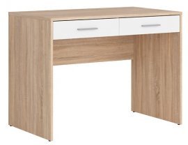 Pisalna miza z dvema predaloma Nepo Plus - sonoma hrast/bela