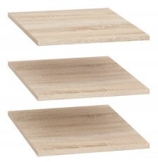 Komplet 3 polic za garderobno omaro Nepo Plus - Sonoma hrast
